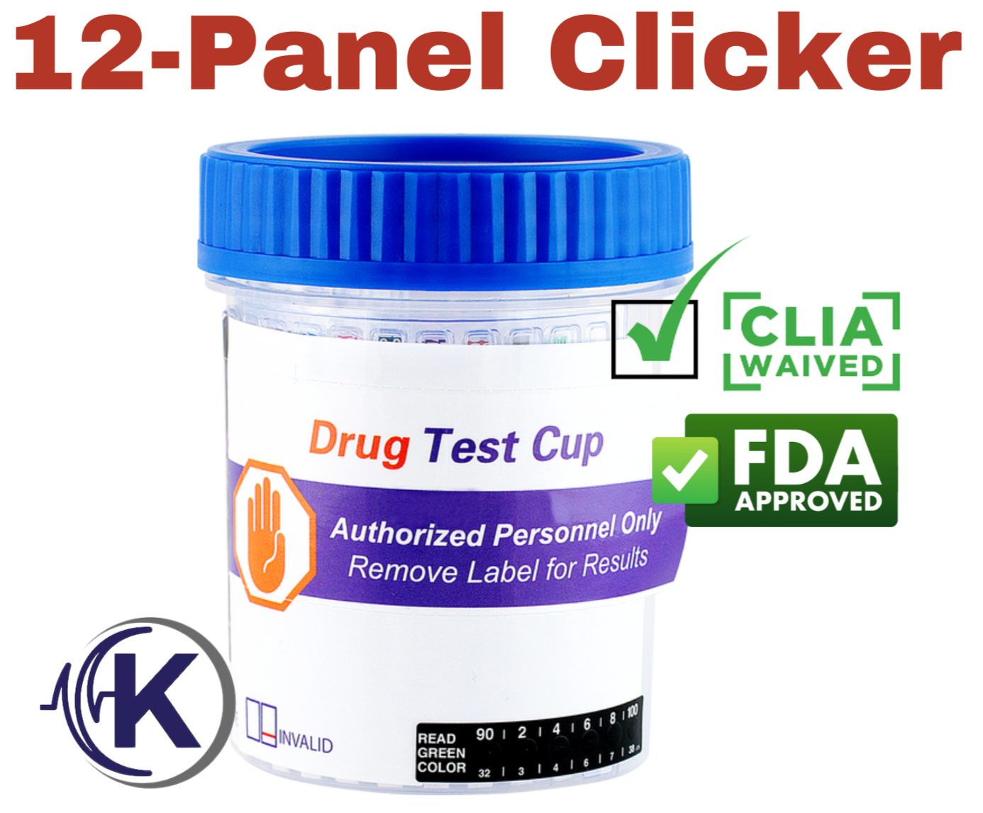 12-Panel Clicker Drug Test Cup CLIA WAIVED (6125)
