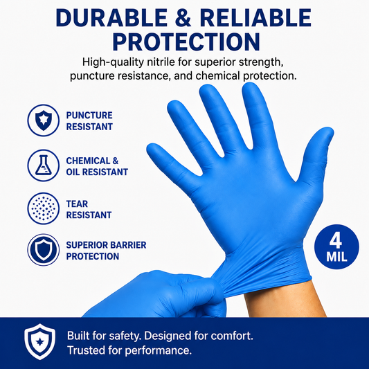 Diamond IF40 Examination Powder-Free Blue Nitrile Gloves