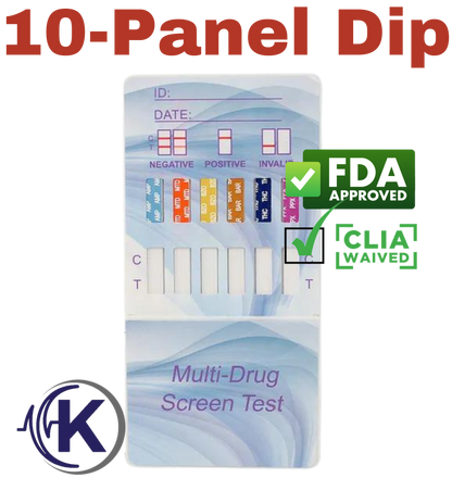 10 Panel Dip Card, CLIA Waived (4104)