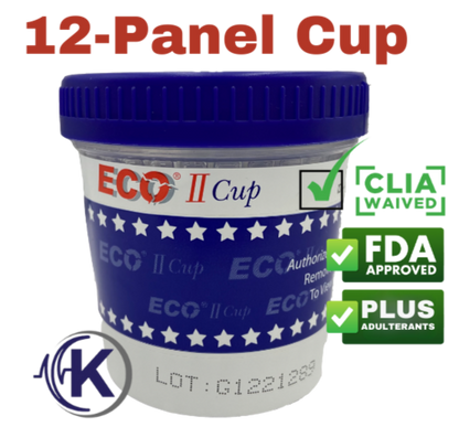 12-Panel ECO-II Drug Test Cup W/ ADU CLIA WAIVED (13124 W/AD)