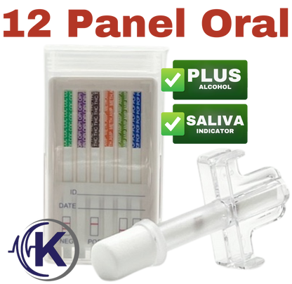 12-Panel Oral Cube Saliva Test W/ Alcohol  (3114)