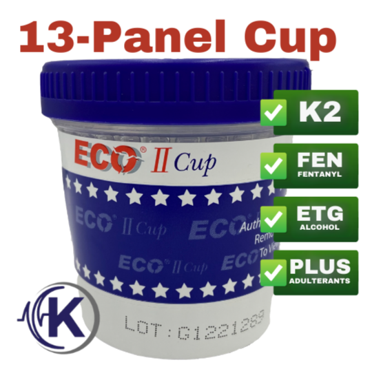 13-Panel ECO-II Drug Test Cup W/ ETG, K2, FEN, & ADU (37124)