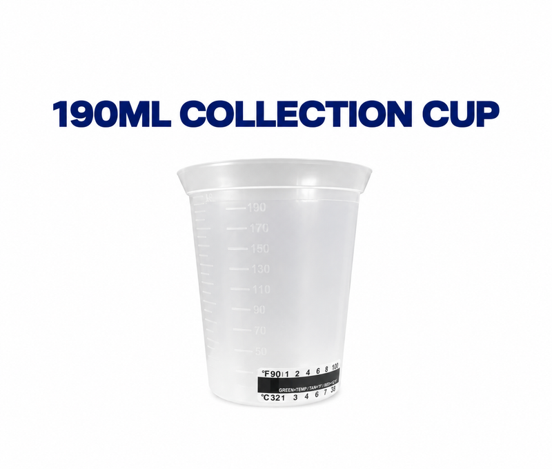 190 mL Sterile Urine Specimen Cup with Temperature Strip
