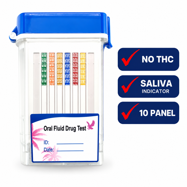 10-Panel Saliva Test - KS/GBDSA-318105 with Saturation Indicator