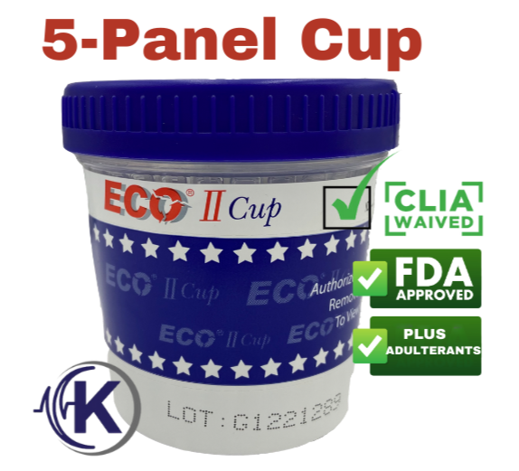 5-Panel ECO II-Drug Test Cup W/ ADU (254 W/AD)