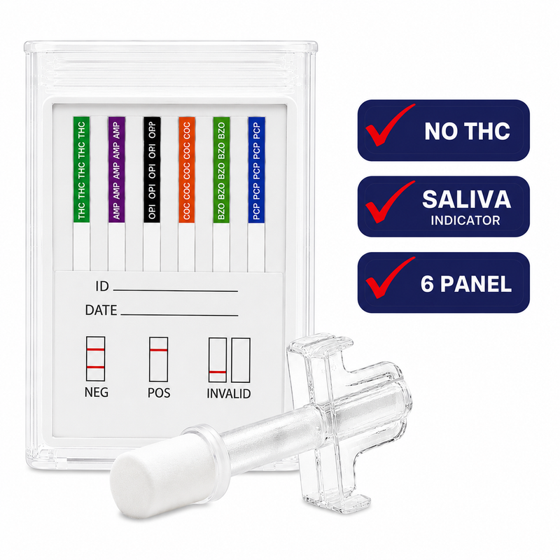 6-Panel Oral Cube Saliva Test NO THC (6564)