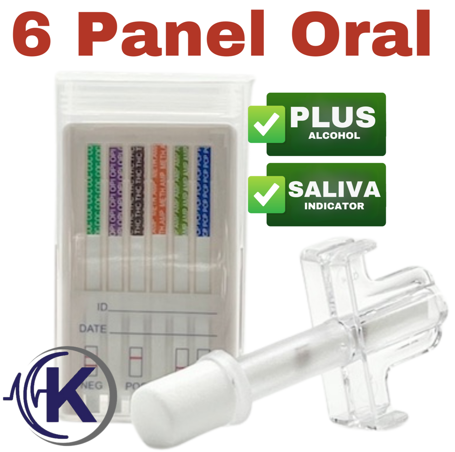 6-Panel Oral Cube Saliva Test W/ Alcohol (164-ALCO)