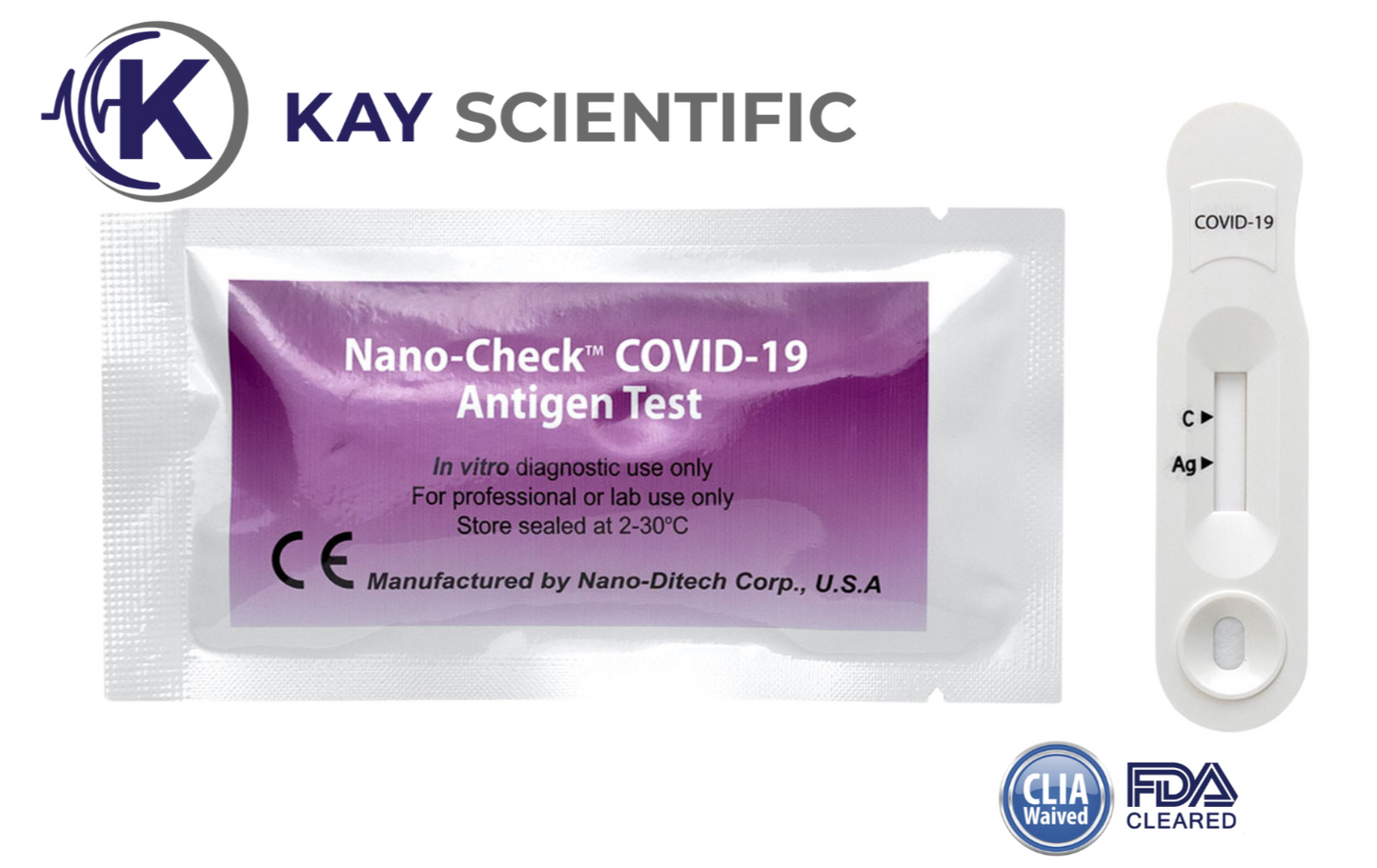 Nano-Check COVID-19 (POC) Antigen Rapid Test CLIA WAIVED & FDA CLEARED