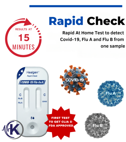 Rapid Check COVID-19/Flu A&B Rapid Test CLIA WAIVED & FDA CLEARED