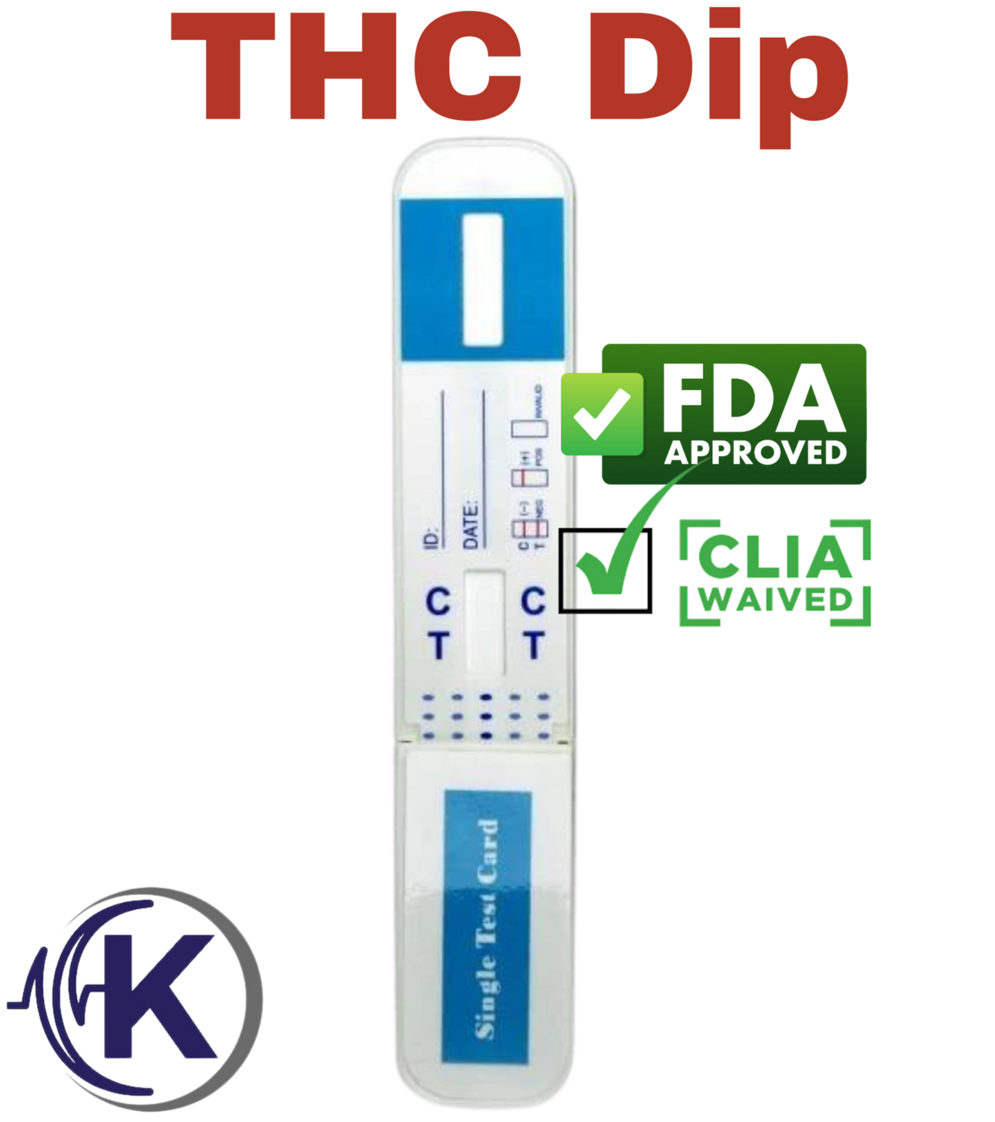 Single Test Dip Card, THC