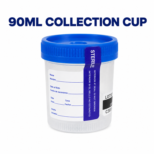 90 mL Sterile Urine Specimen Cup with Temperature Strip